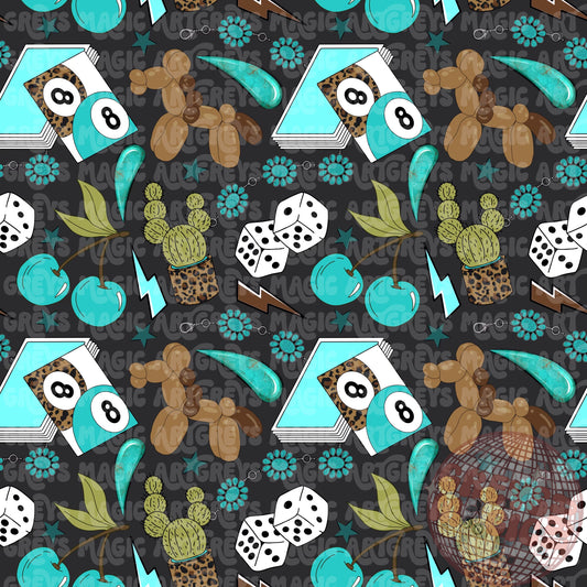 Turquoise Punchy Mashup Seamless File