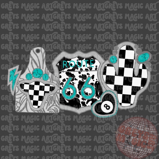 Grungy Western Conchos PNG