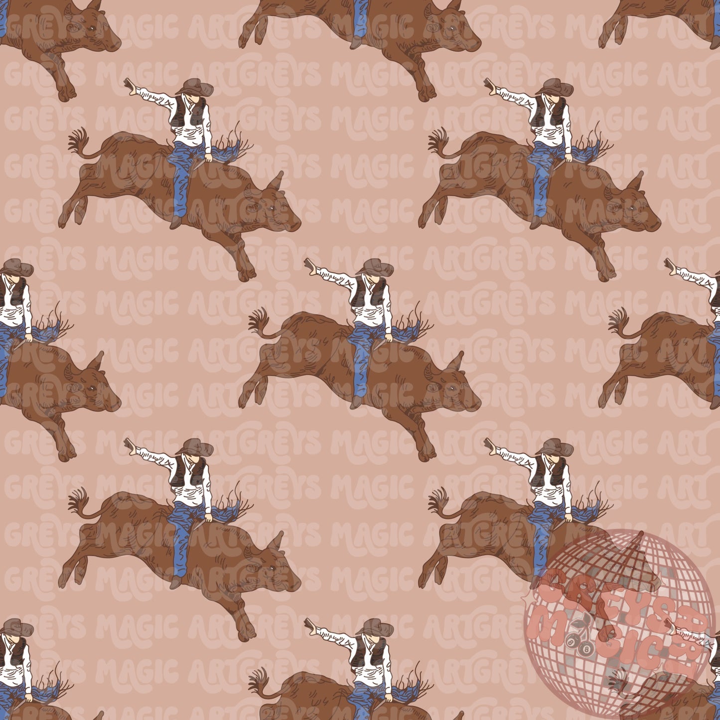Bull Rider Seamless File