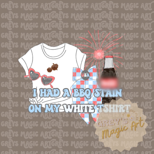 Girls BBQ Stain Tshirt PNG