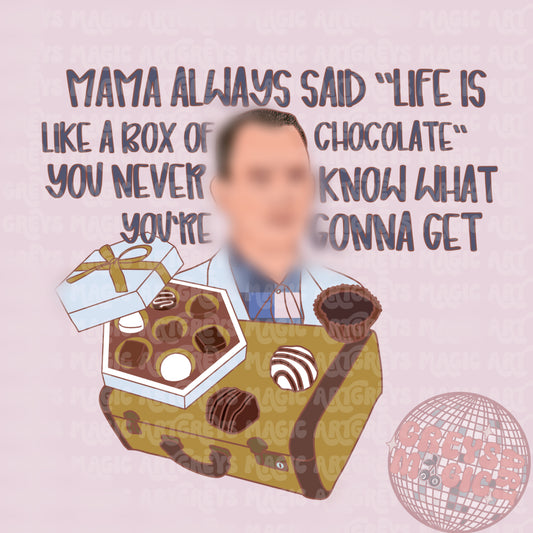 Blue Life Is Like A Box Of Chocolates PNG