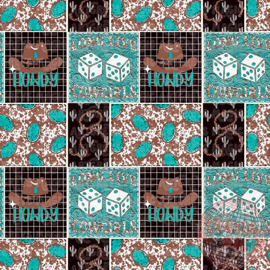 Long Live Cowgirls Patchwork Seamless File