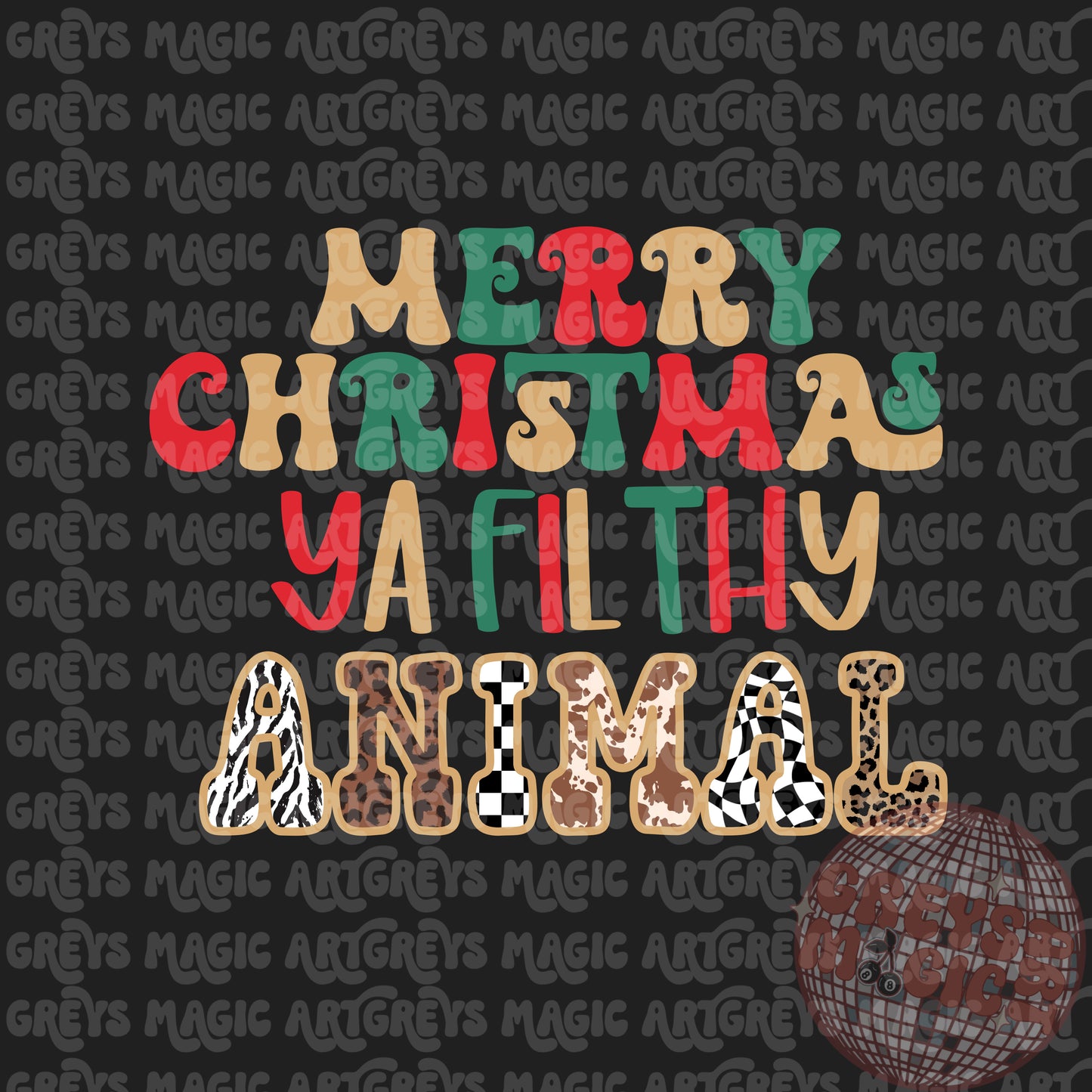 Merry Christmas Ya Filthy Animal PNG