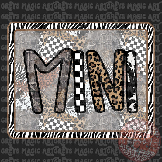 Camo Zebra Cheetah Checkered Mini PNG