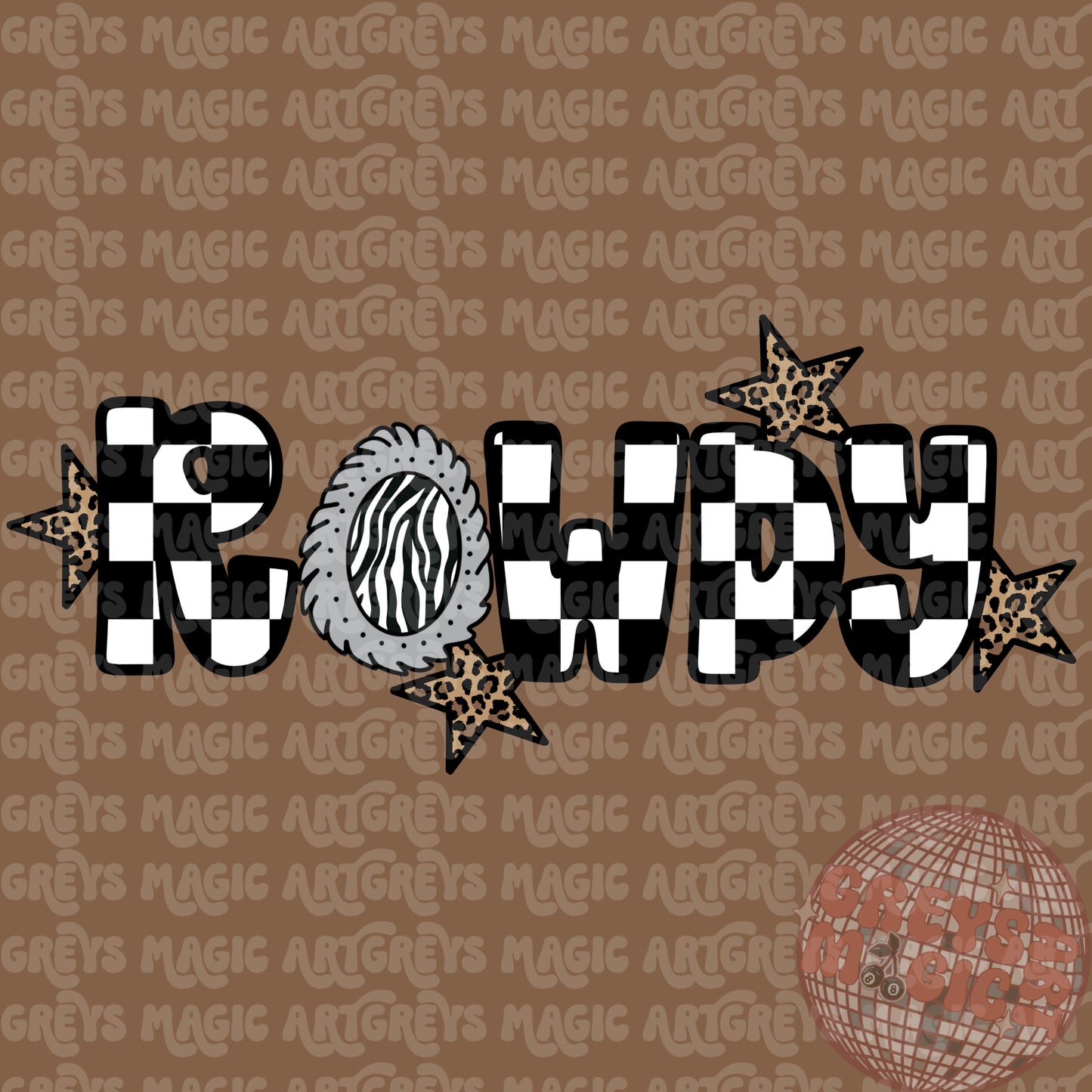 Rowdy Checkered PNG