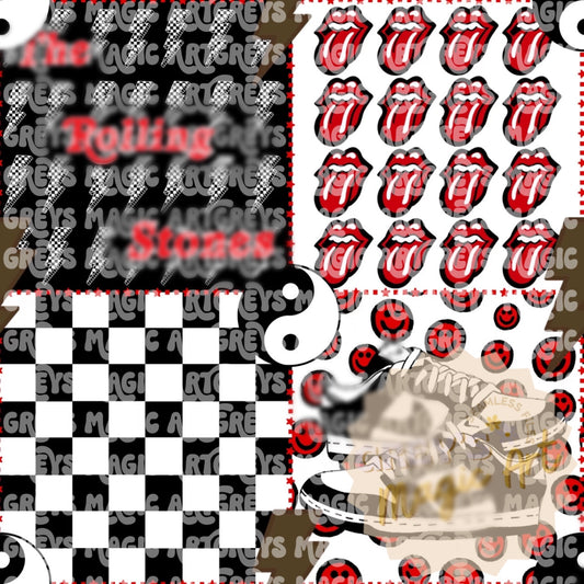 Pandas Rolling Stone Mash Up Seamless File