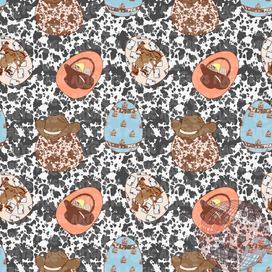 Boy Western Easter Egg Seamless File