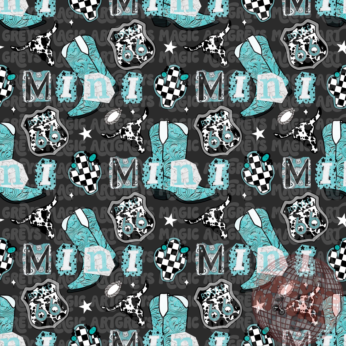 Mini Western Turquoise Seamless File