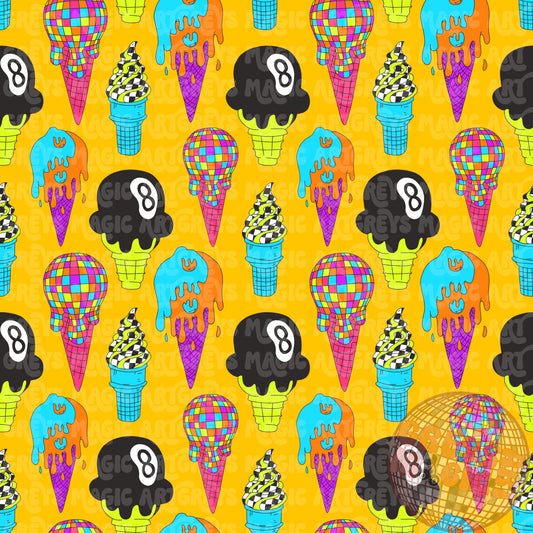 Retro Ice Cream Seamless File