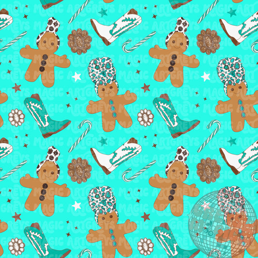 Western Gingerbread Ladies Seamless File