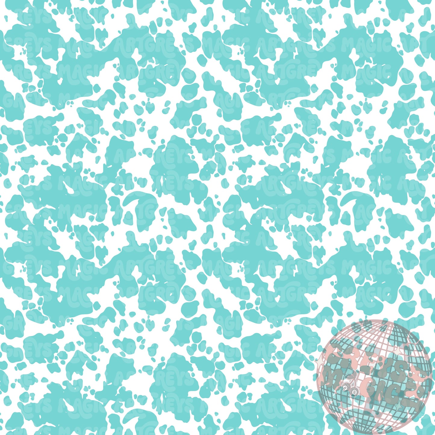 Tiffany Blue Cowprint Seamless File