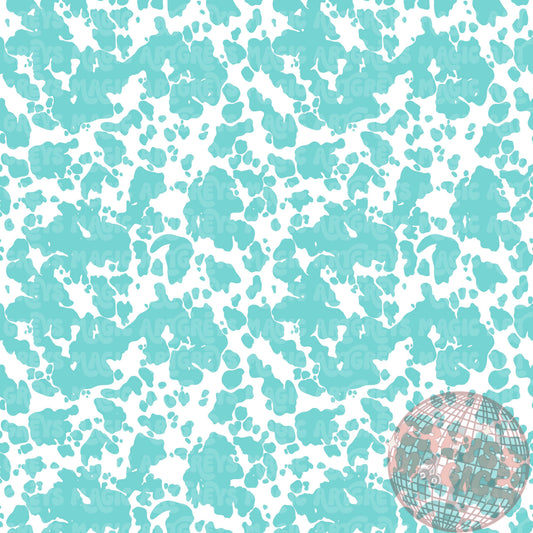 Tiffany Blue Cowprint Seamless File