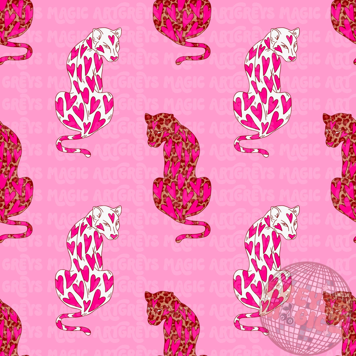 Pink Vday Cheetahs Seamless File