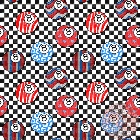 Checkered Girl FOJ 8ball Seamless File