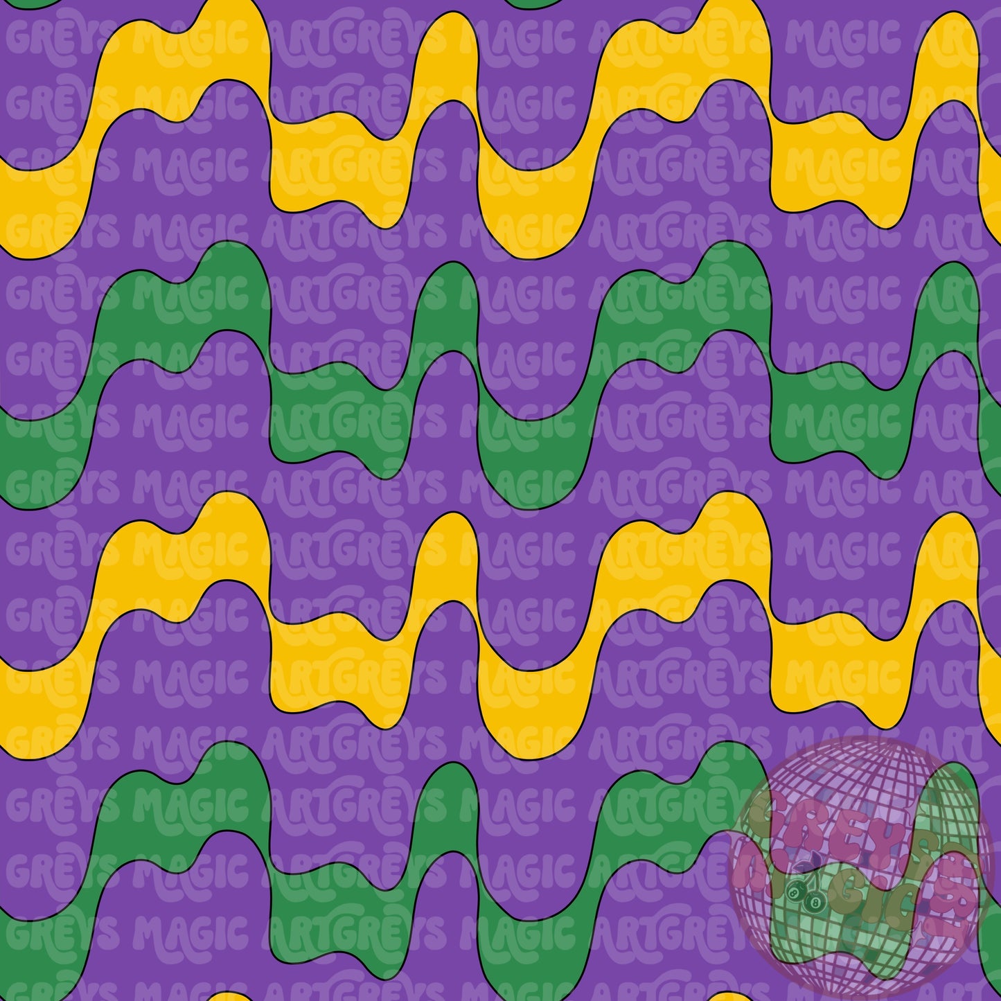 Purple Green Gold Drip Line Seamless File