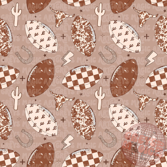 Neutral Western Game Day Football Seamless File