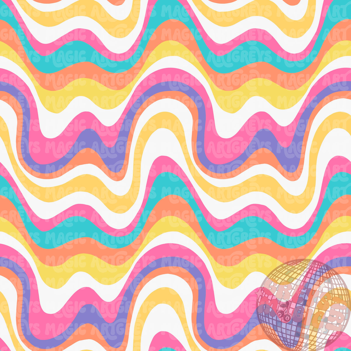 Rainbow Groovy Lines Praise Holy Bible Coord Seamless File