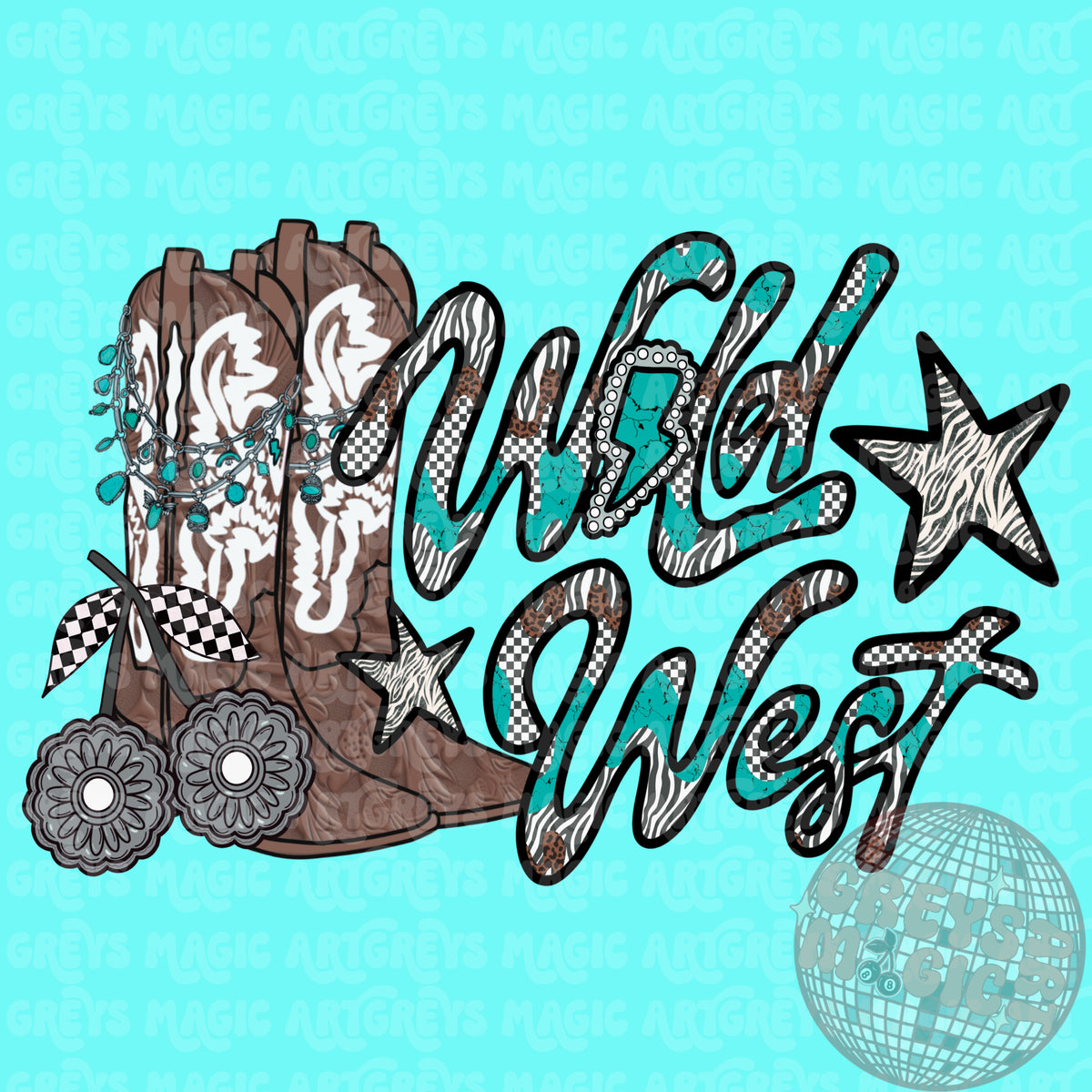 Wild West Cowgirl Boots PNG