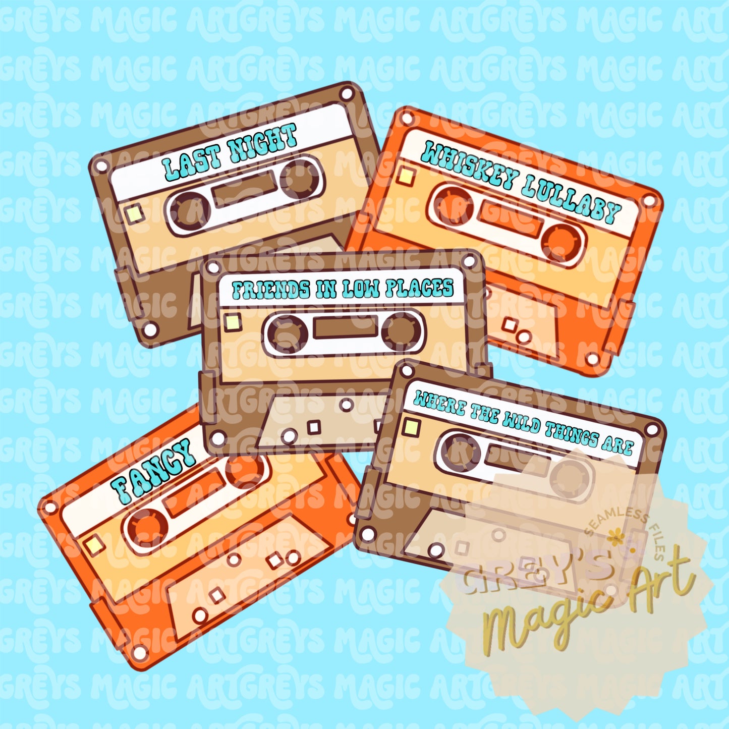 Country Cassettes PNG