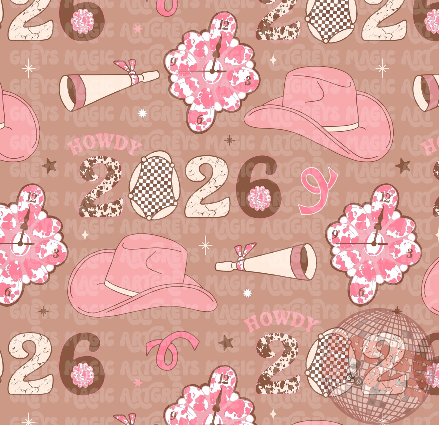 Girls Howdy 2026 Seamless File