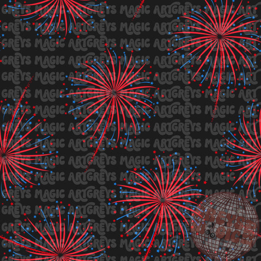 Black Firework Seamless File Coord