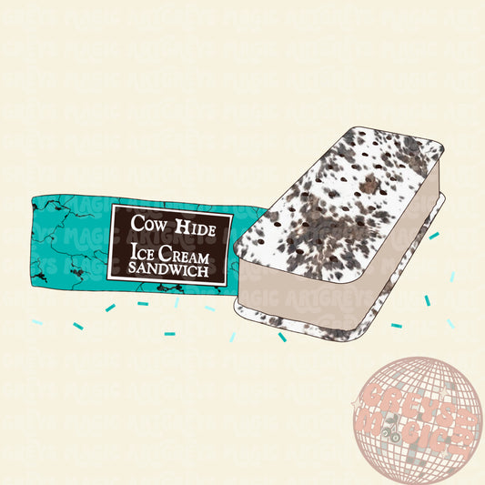 Cowhide Ice Cream Sandwich PNG