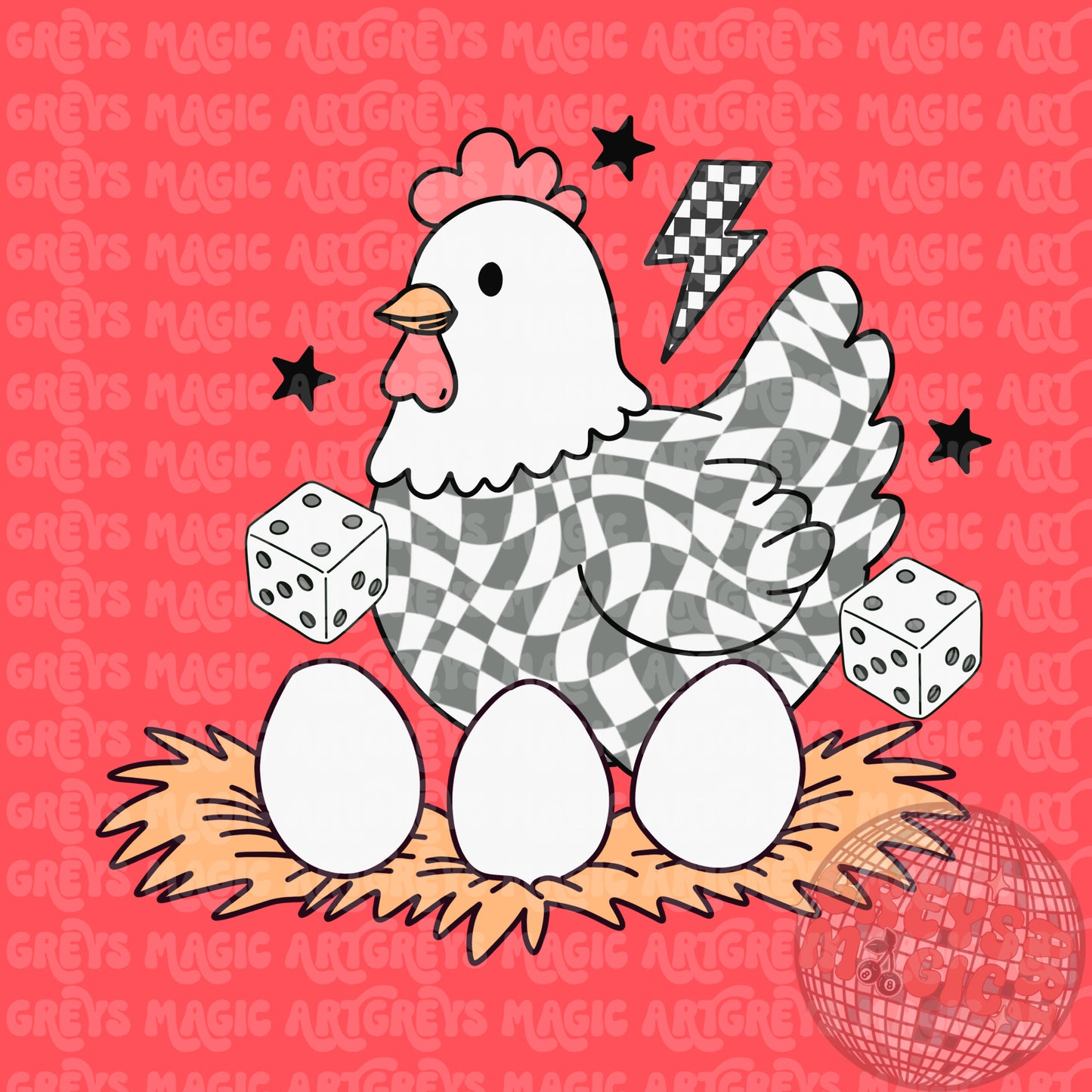 Chicken Checkered PNG