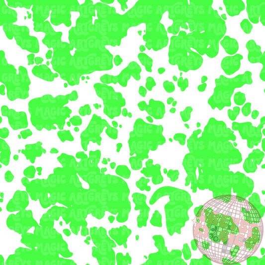 Neon Green Cowprint Seamless File