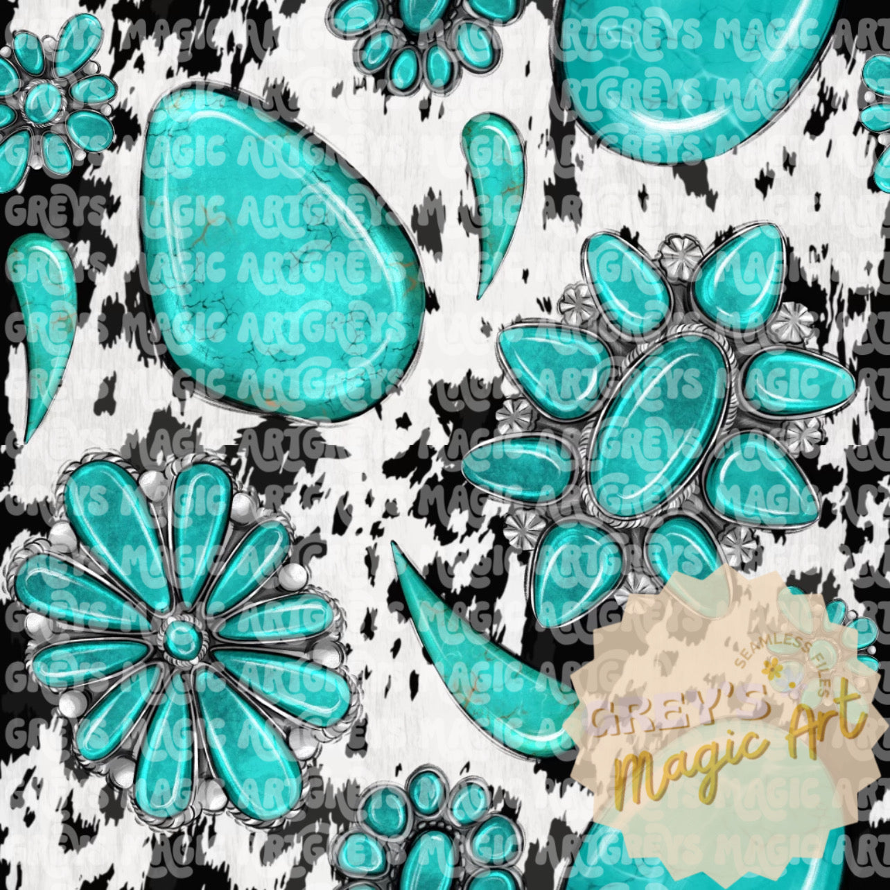 Turquoise Stones Seamless File