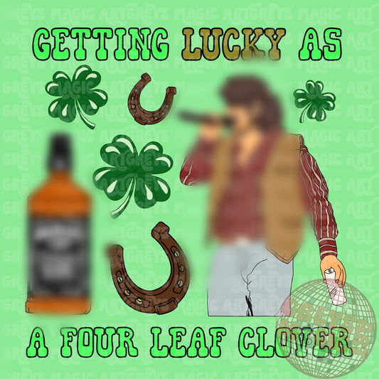 Lucky As A Four Leaf Clover PNG