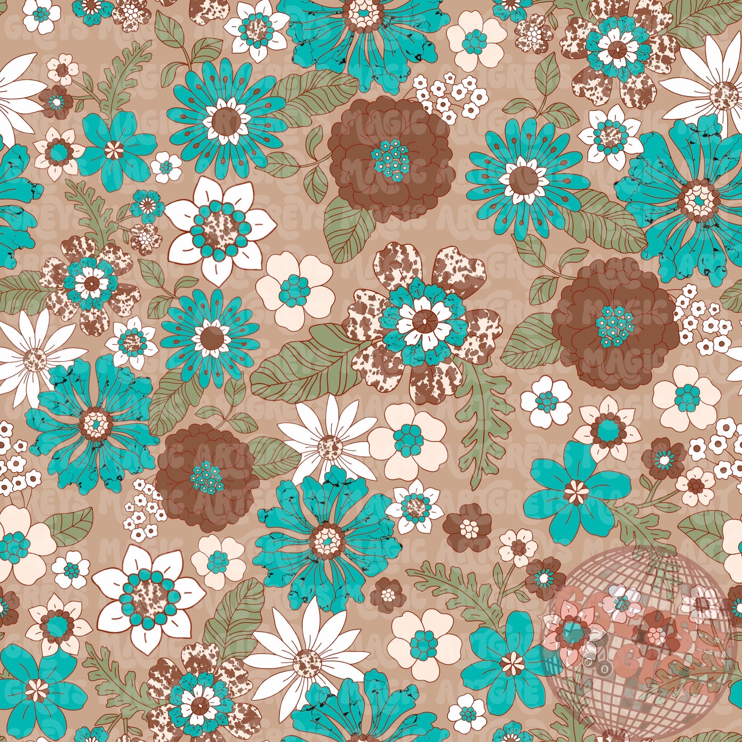 Western Floral Seamless File