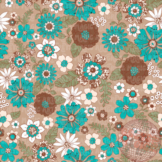 Western Floral Seamless File