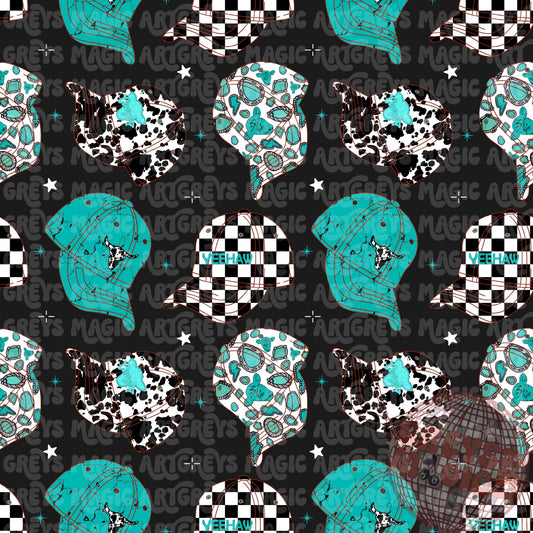 Girl Western Hats Seamless File