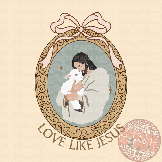 Love Like Jesus Bow Mirror PNG