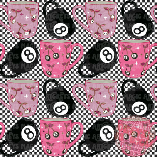 Checkered Cup Of Groovy Seamless File