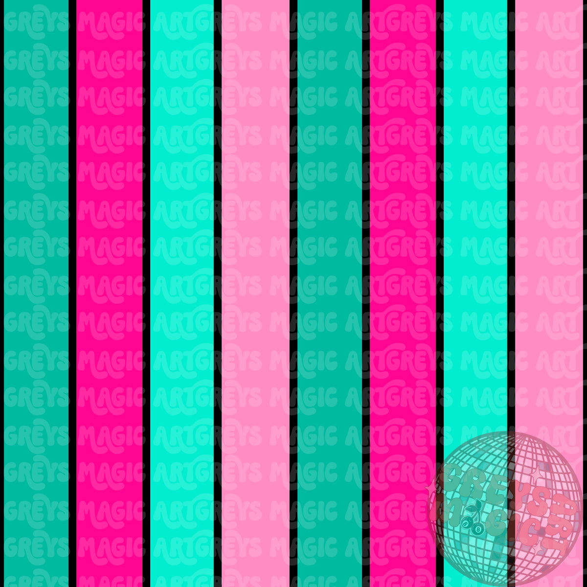 Pink And Turquoise Stripes Seamless File
