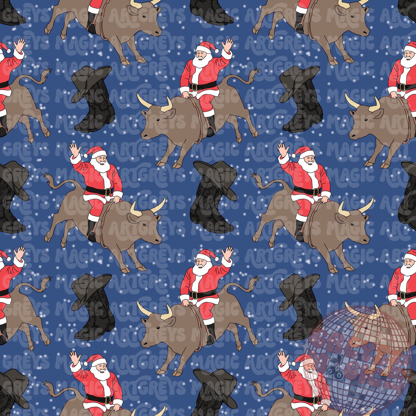 Merry Buckin Christmas Seamless File