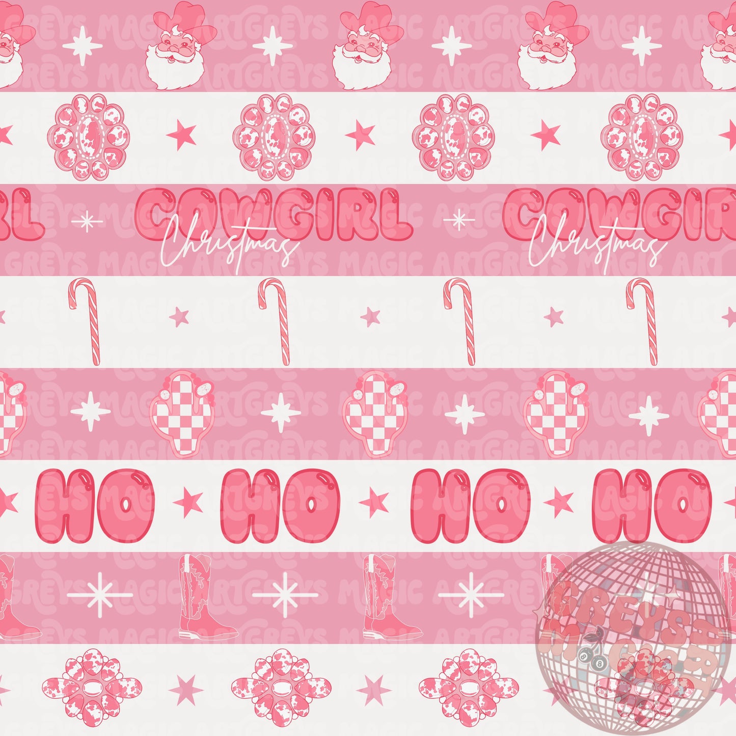 Cowgirl Christmas Seamless File