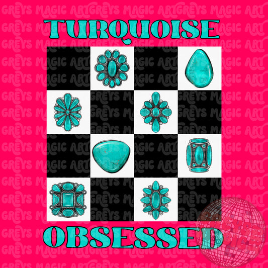 Turquoise Obsessed PNG