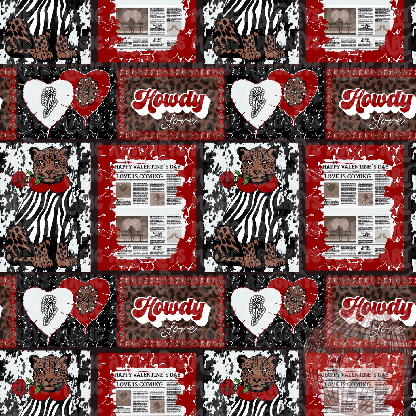 Howdy Love Patchwork Seamless File