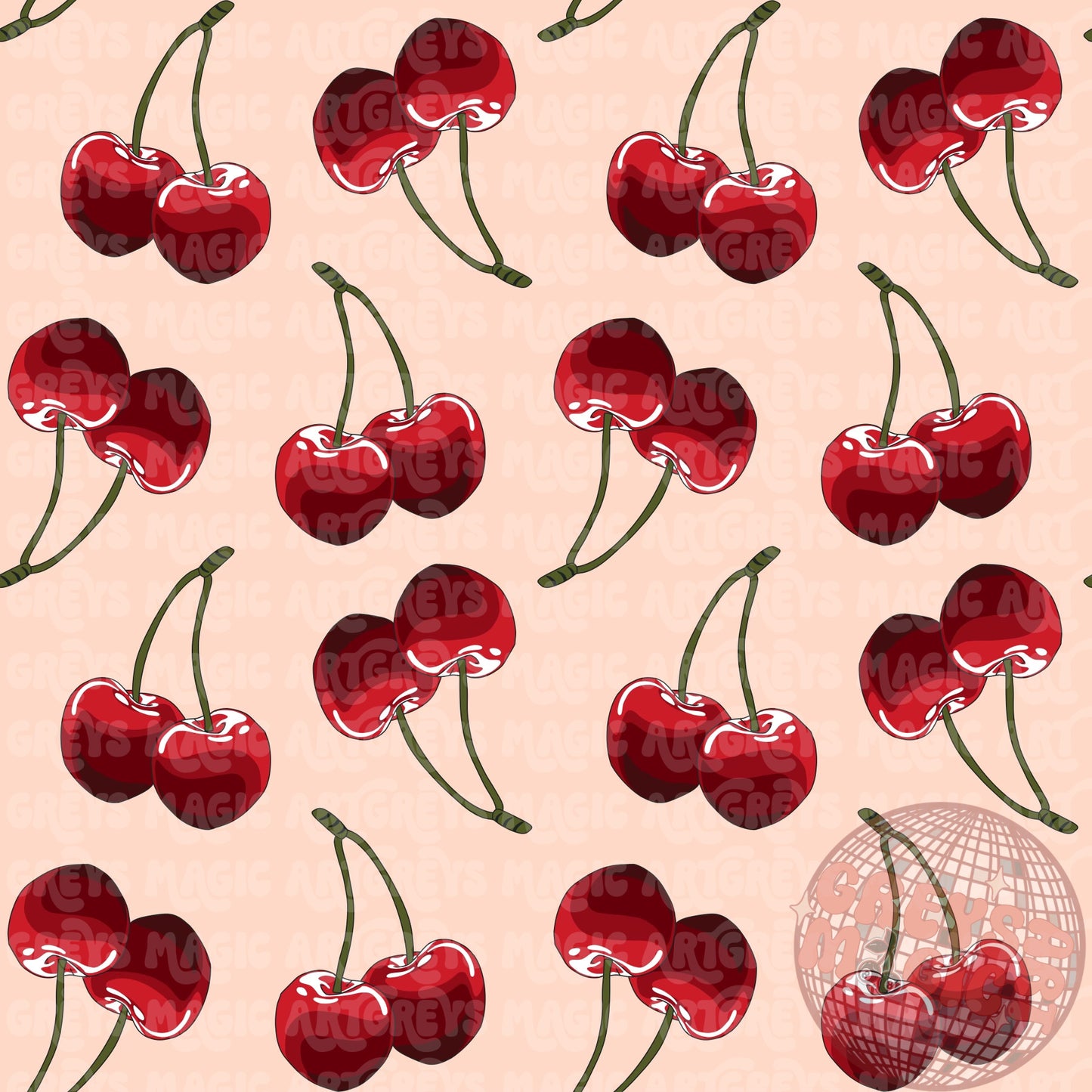 Cream Cherry Seamless File