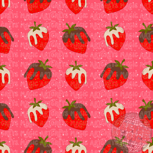 Chocolate Covered Strawberries Seamless File