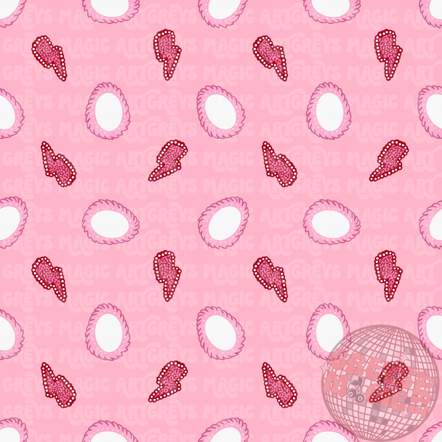 Valentines Day Western Conchos Seamless File