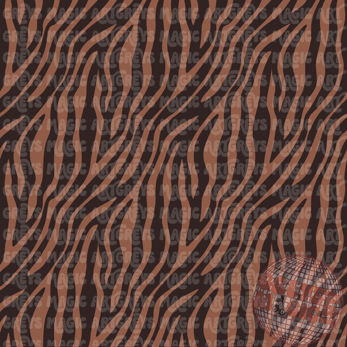 Brown & Off Black Zebra Seamless File