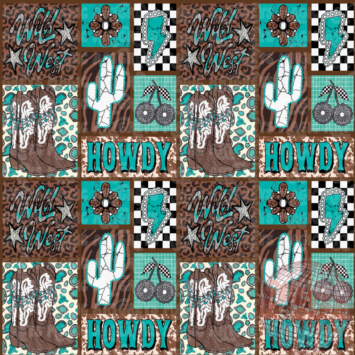 Wild West Collage Seamless File