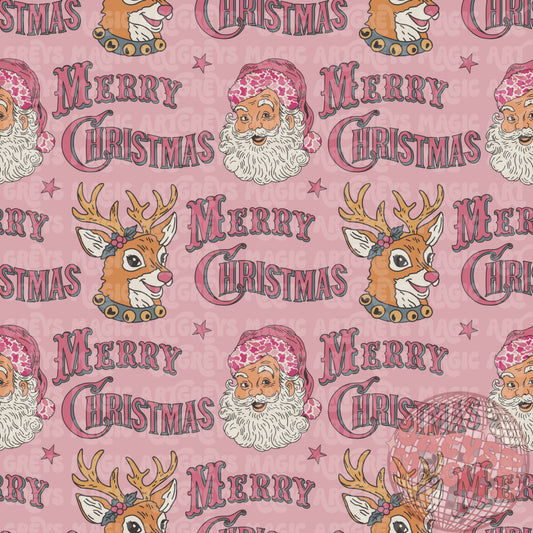 Pink Camo Vintage Merry Christmas Seamless File