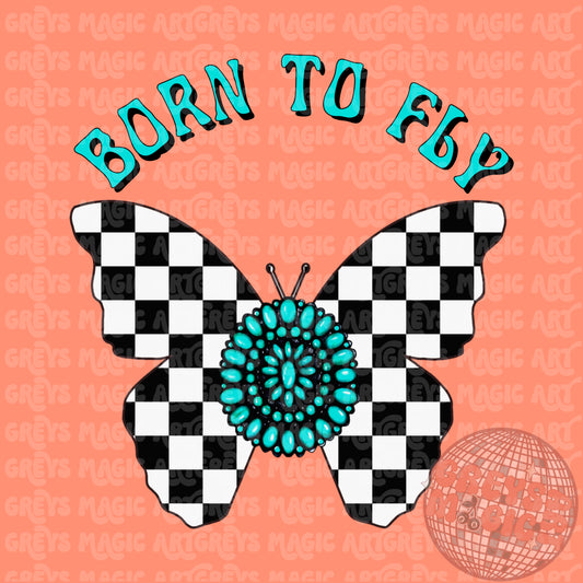 Born To Fly Butterfly PNG