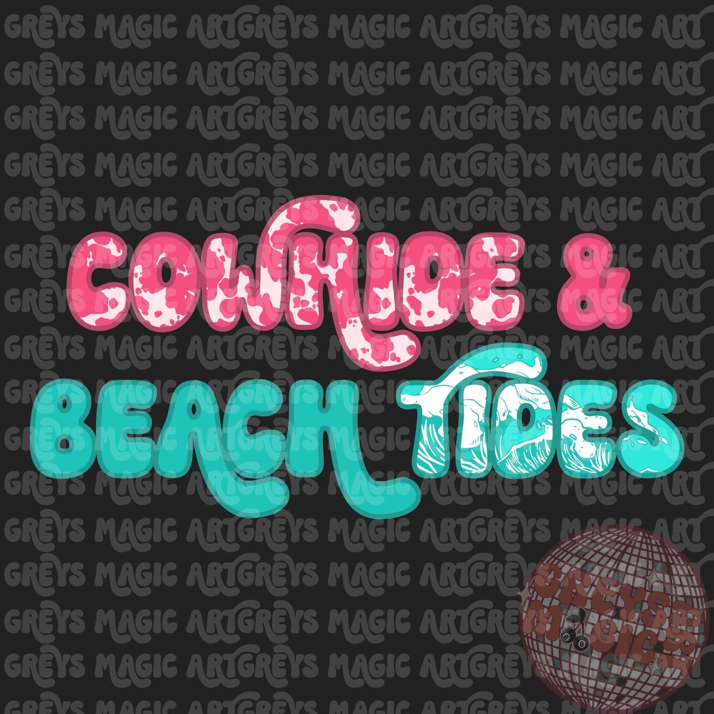 Cowhide & Beach Tides PNG