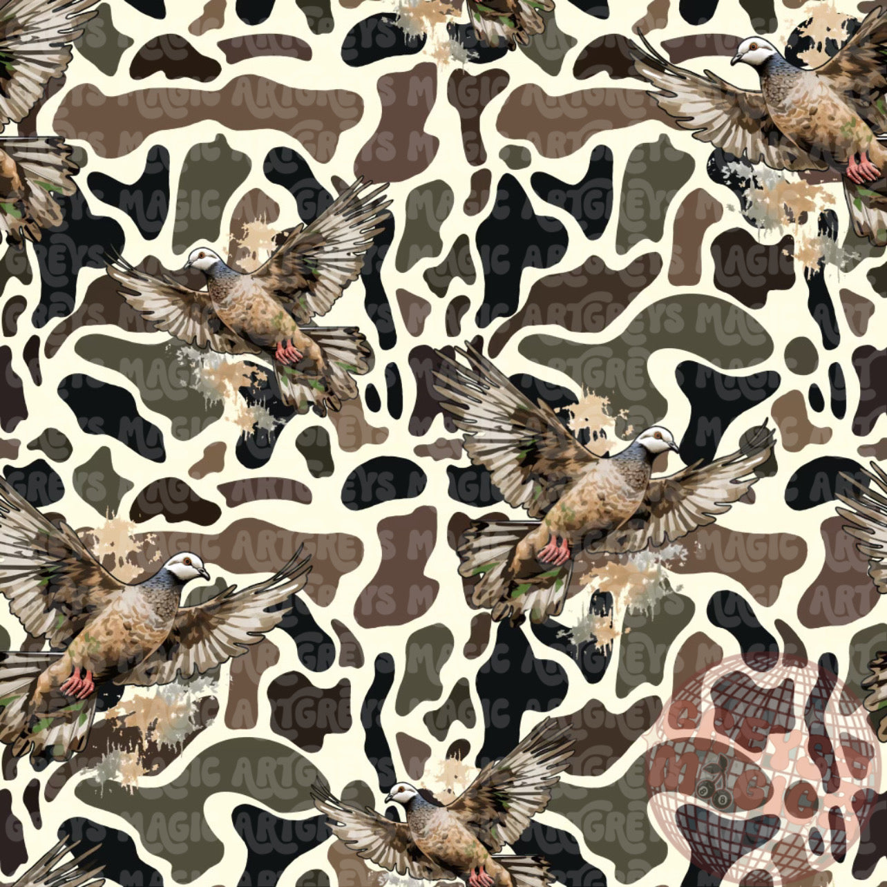 Camo Doves Seamless File