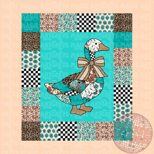 Granny Western Quilted Goose PNG